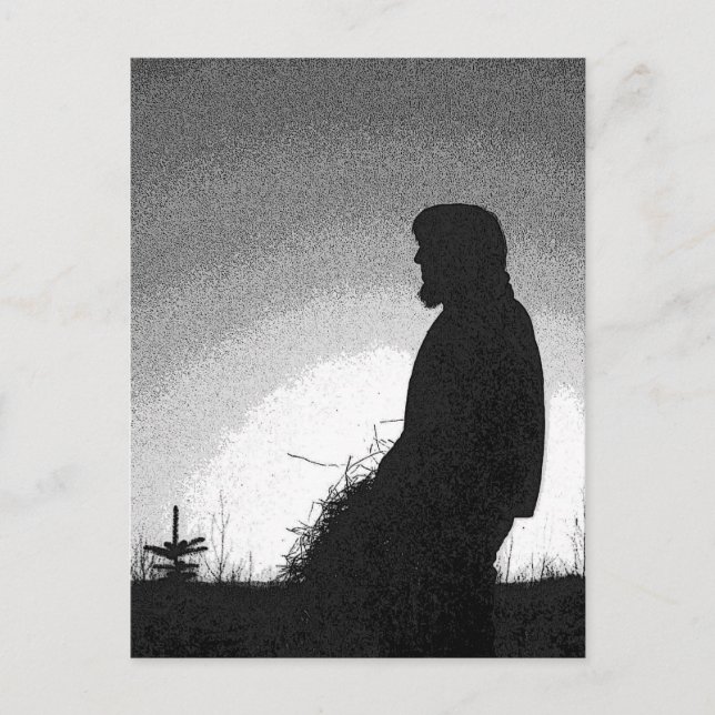 Bauer bei Sunset Postcard Postkarte (Vorderseite)