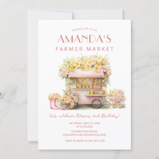 Bauer Blumenmarkt Geburtstag Einladung