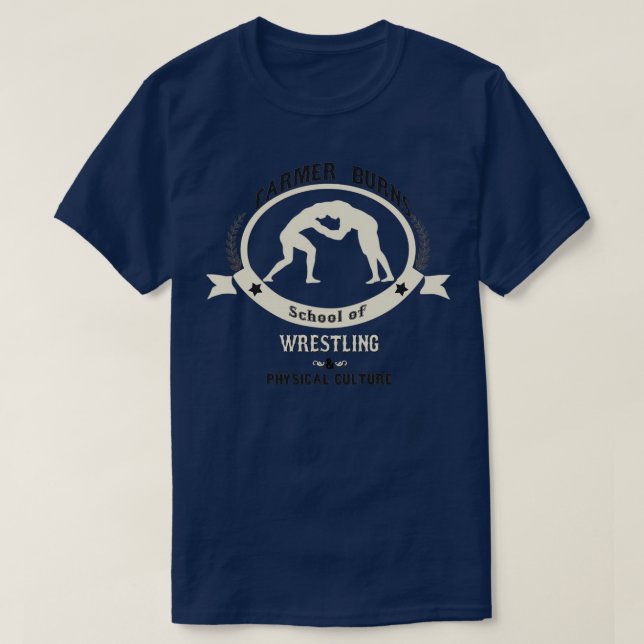 Bauer Burns School of Wrestling and Physical Cult T-Shirt (Design vorne)