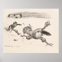 Bauer Chasing Turkey - William Walker Poster