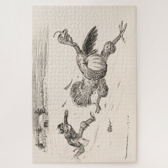 Bauer Chasing Turkey - William Walker Puzzle (Vertikal)