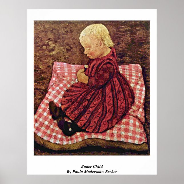 Bauer Child von Paula Modersohn-Becker Poster (Vorne)