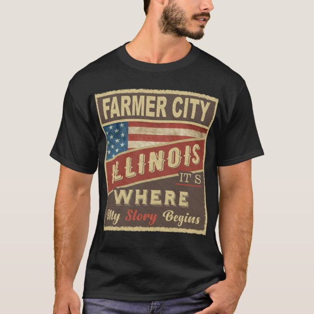 BAUER CITY, IL Hier beginnt meine Geschichte T-Shirt (Vorderseite)