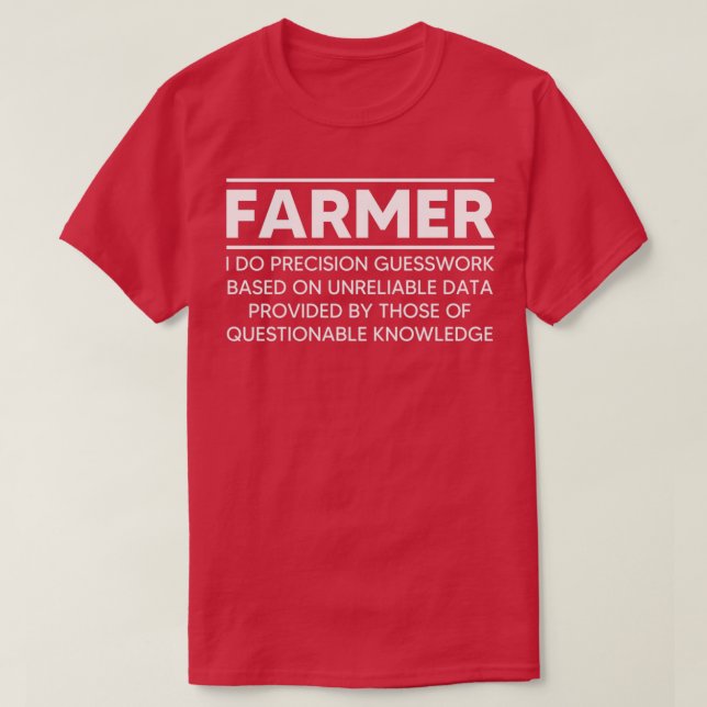 Bauer Definition Funny Farm Geschenk Funny Bauer  T-Shirt (Design vorne)