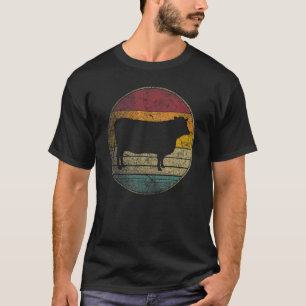 Bauer der Kuh Vintag in Schwierigkeiten geratener T-Shirt