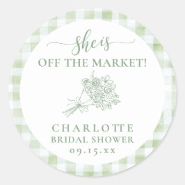 Bauer des Brautparty aus dem Markt Runder Aufkleber