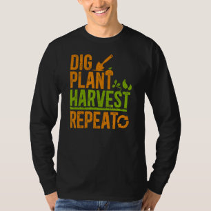 Bauer Dig Pflanze Ernte Wiederholung Landwirtschaf T-Shirt
