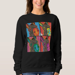 Bauer Donkey Farm Tierische Pop Art Donkey Sweatshirt