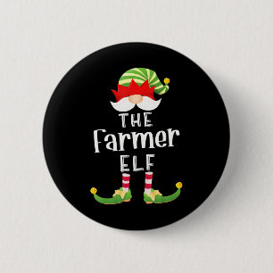Bauer Elf Gruppe Weihnachten Funny Pajama Party Button