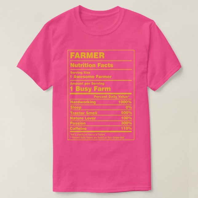 Bauer Ernährungsfakte T-Shirt (Design vorne)