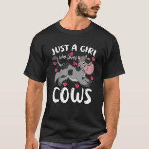 Bauer Farm Animal Just a Girl Liebe Co T-Shirt