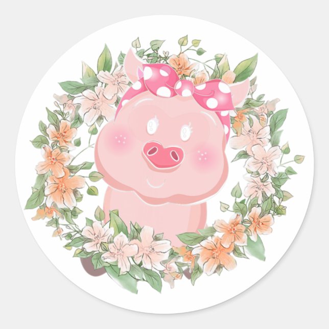 Bauer Farm Geschenk für die ganze Familie Girls Bl Runder Aufkleber (Vorderseite)