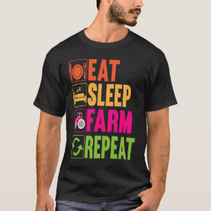 Bauer Farm Spaß Farm Life Wiederholung Stall Ranch T-Shirt