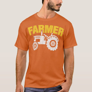 Bauer für einen geschädigten landwirtschaftlichen  T-Shirt