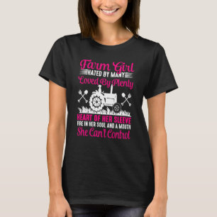 Bauer für Frauen in der Landwirtschaft Retro Trakt T-Shirt