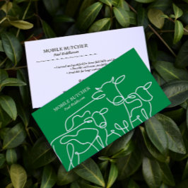 Bauer für grüne und weiße Rinder Visitenkarte