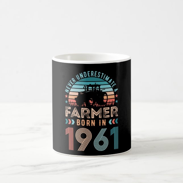 Bauer geboren 1961 60. Geburtstag Landwirtschaftli Kaffeetasse (Mittel)