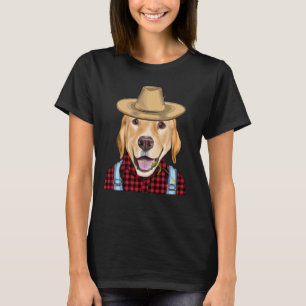 Bauer Gelber Labrador Retriever Landwirtschaftshun T-Shirt