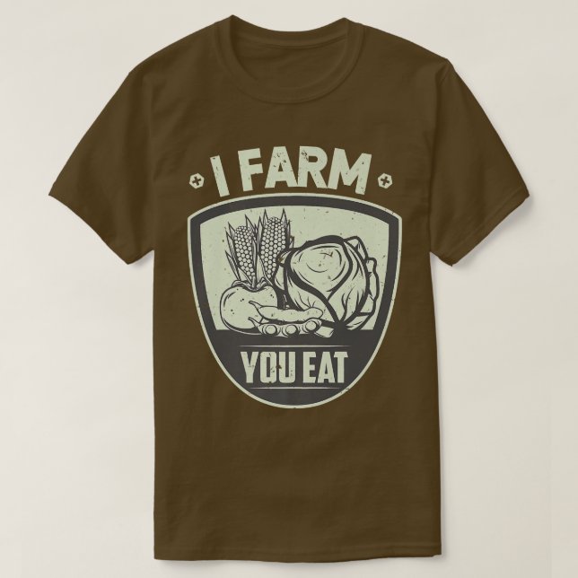 Bauer Gemüse I Farm Sie essen T-Shirt (Design vorne)