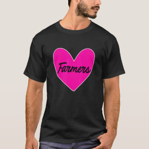 Bauer Heart Graphic Cow Bauer Agriculture Tracto T-Shirt