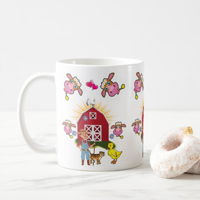 Bauer Hof Gelbe Ente Tasse (Mit Donut)