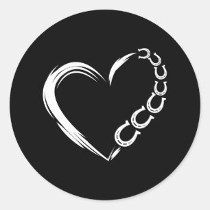 Bauer Horseshoe Herzstück Pony Reiten Runder Aufkleber