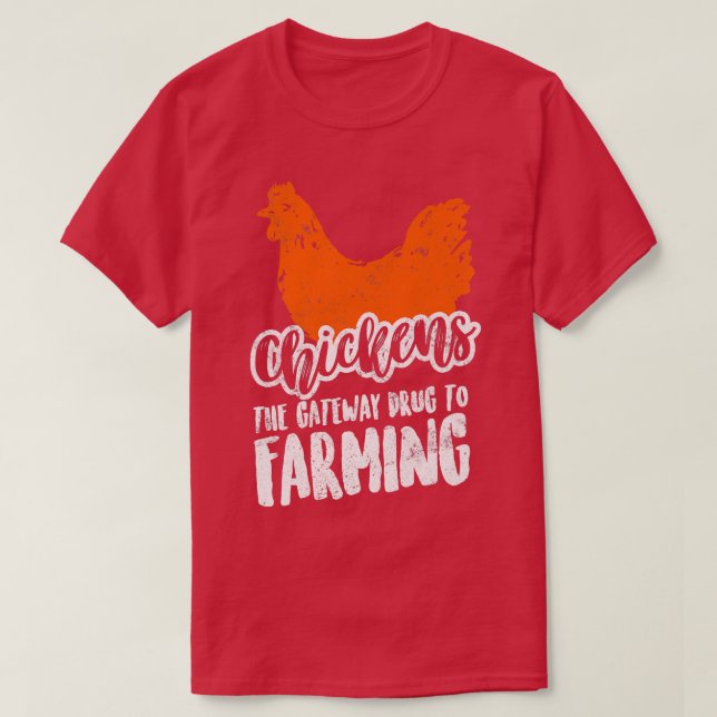 Bauer - Hühner als Wegbereiter für die Landwirtsch T-Shirt (Design vorne)