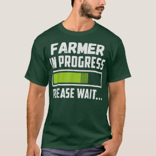 Bauer im Gange Bitte warten T-Shirt