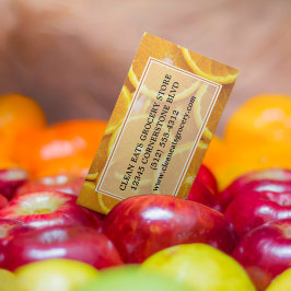 Bauer im Lebensmittelgeschäft Orange Fruit Visitenkarte