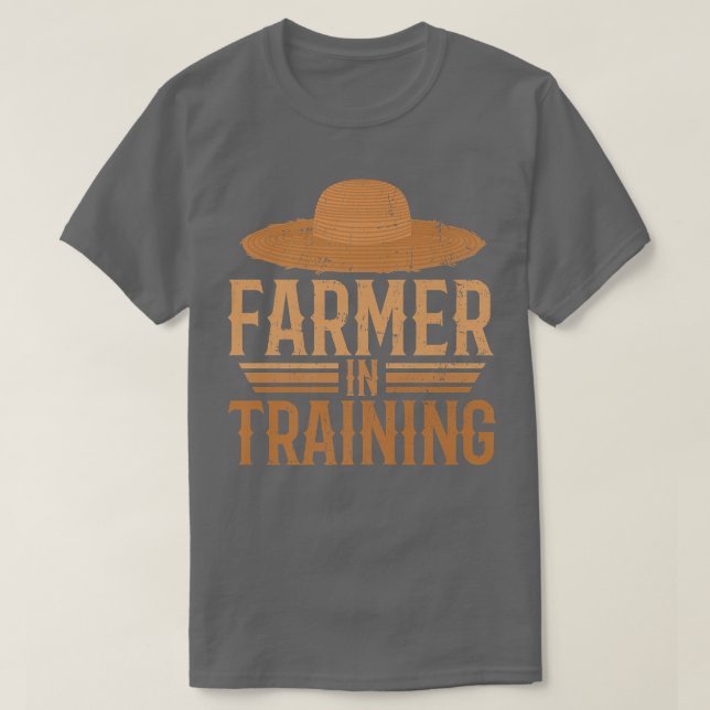 Bauer in der Ausbildung der Farm des Planters T-Shirt (Design vorne)