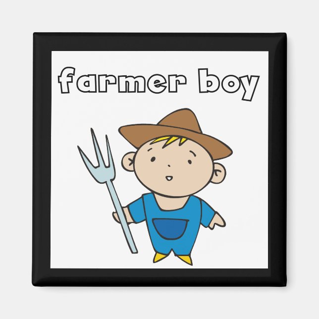 Bauer-Jungen-T-Shirts und Geschenke Magnet (Vorne)