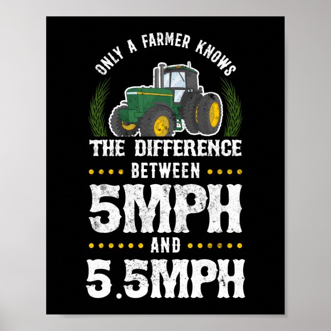 Bauer kennt den Unterschied Mph Life Traktor Poster (Vorne)