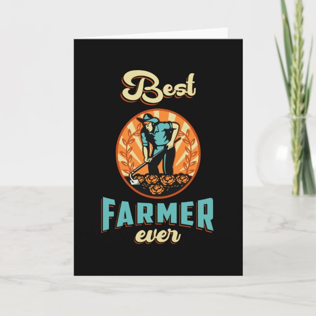 Bauer Landwirtschaft Hühner Funny Gift Karte (Vorderseite)