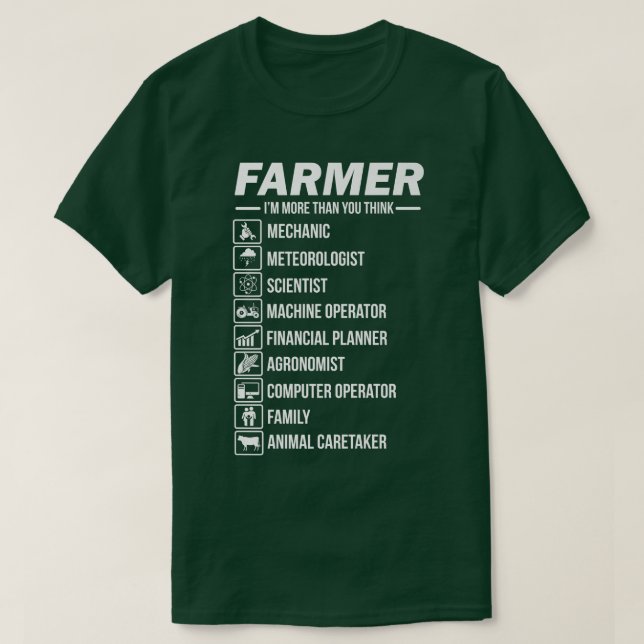 Bauer Landwirtschaftliche Bio landwirtschaftliche  T-Shirt (Design vorne)