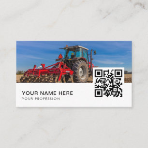 Bauer Landwirtschaftstrator QR-Code Visitenkarte