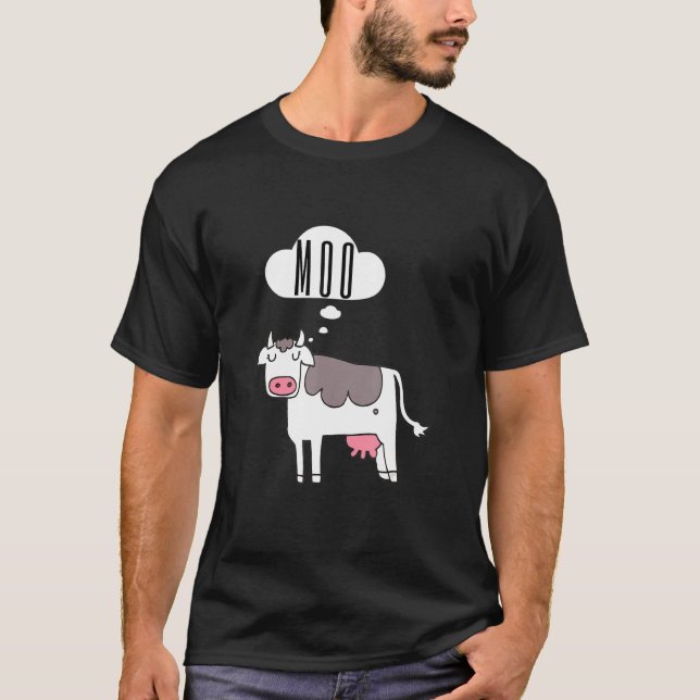 Bauer lebende Kühe Land T-Shirt (Vorderseite)