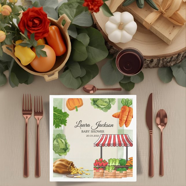 Bauer Market Baby Dusche Einladung Serviette (Von Creator hochgeladen)