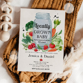 Bauer Market Baby Dusche lokal Grown Baby Invi Einladung