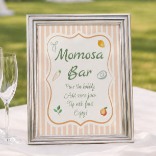 Bauer Market Baby Dusche Momosa Bar Poster