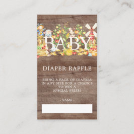 Bauer Market Baby Dusche Windeln Raffle Ticket Begleitkarte