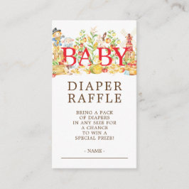 Bauer Market Baby Dusche Windeln Raffle Ticket Begleitkarte