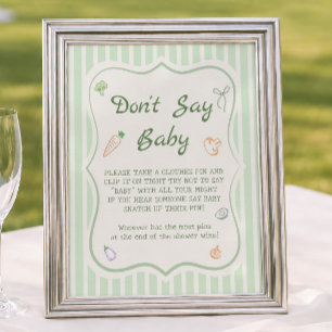 Bauer Market Baby Shower Say Baby Game nicht Poster