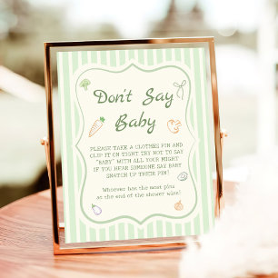 Bauer Market Baby Shower Say Baby Game nicht Poster