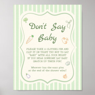 Bauer Market Baby Shower Say Baby Game nicht Poster