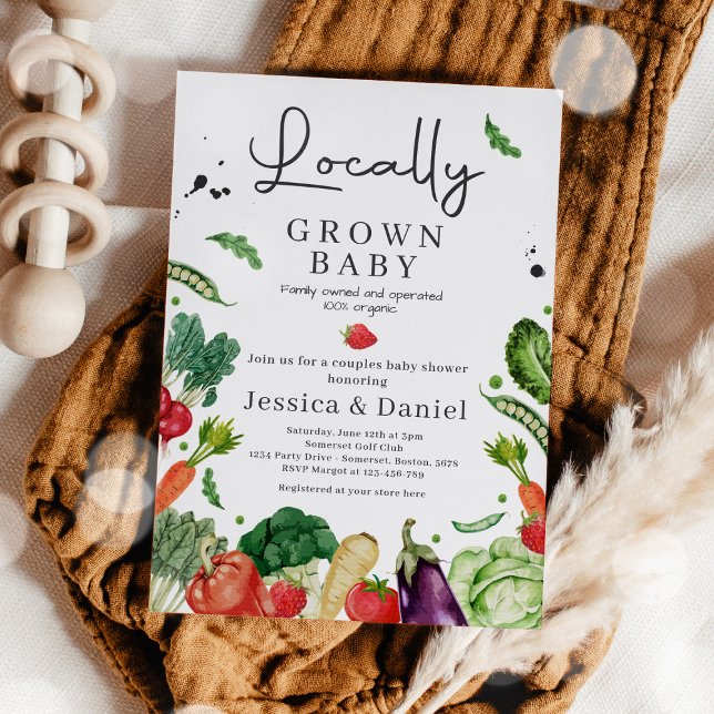 Bauer Market Baby Shower Vor-Ort Grown Baby Einladung (Von Creator hochgeladen)