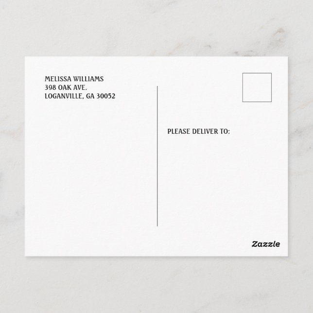 Bauer Market Baby Shower Vor-Ort Grown Baby Postkarte (Rückseite)