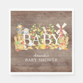 Bauer Market Babydusche Papier Napkins Serviette
