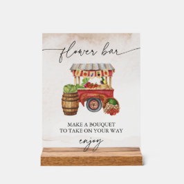 Bauer Market Blume Bouquet Bar Sign Acrylschild