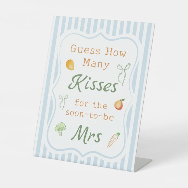 Bauer Market Brautparty schätzen, wie viele Sockelschild (Vorderseite)