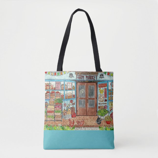 Bauer Market Country Store Aquarelltasche (Vorderseite)